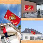 3X5Ft Double Sided Us Marine Corps Flag Outdoor With 2 Brass Grommet