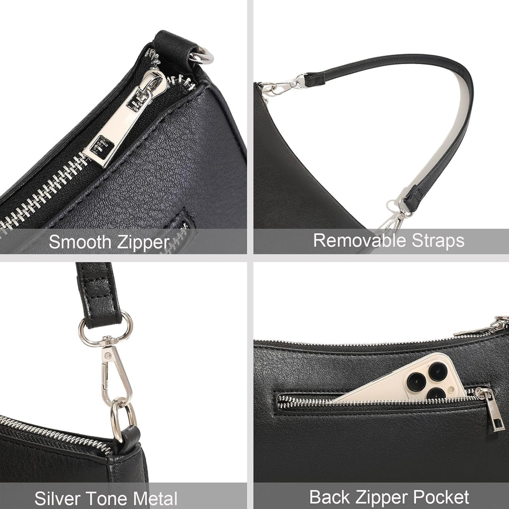 Small Shoulder Bag With 2 Removable Straps Cross Body Clutch Purse Handbag For Women