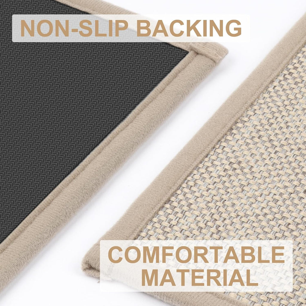 Door Mat 17"X29", Non Slip Door Mat Indoor Entrance, Rubber Backing Indoor Door Mats Washable Absorbent Low-Profile Doormat Front Entryway Entry Resist Dirt Inside Door Mats, Khaki