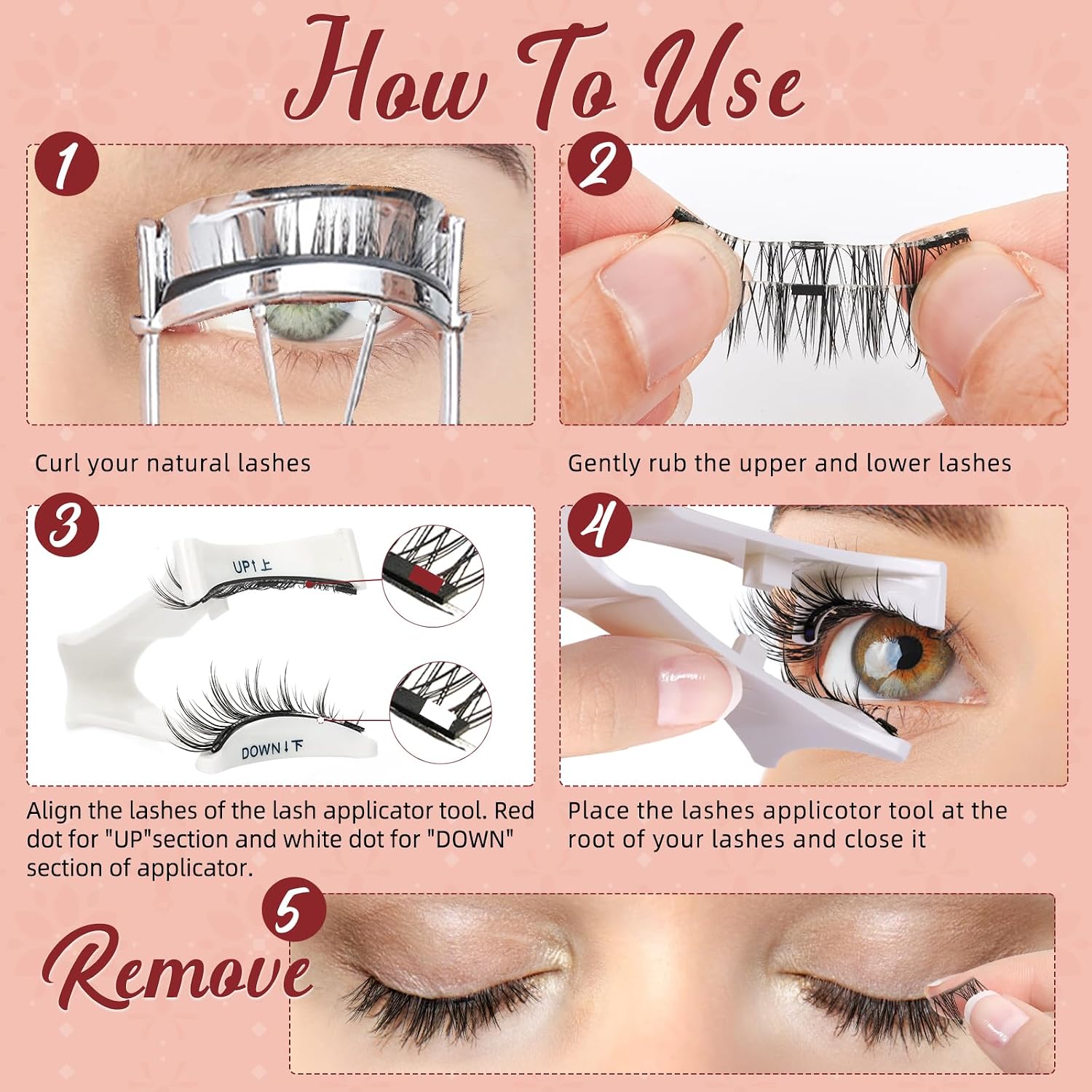 Higu Clace Magnetic Eyelashes With Applicator Soft Magnetic Lashes Natural Look Wispy Magnet Lashes Easy To Wear And Remove(Djcx-I03)
