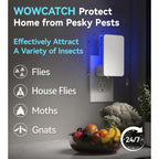 Advanced Double-Sided Indoor Fly Trap For Home, Plug-In 5-Way Uv Light | Bug Catcher, Fly & Gnat Killer For House Flies, Gnats, Mosquitoes, Moths, Fruit Fly Traps For Indoors, 1 Trap 4 Refills