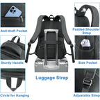 Matein Lunch Backpack For Men Work, Sturdy Tsa 17 Inch Laptop Backpack | Water Resistant, Anti Theft, Insulated Lunch Compartment, Work Bag, Padded Straps, Computer Back Pack, Office Commute College
