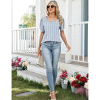 Lomon Womens Short Sleeve T Shirts Asymmetrical Neck Tops Business Blouses For Women Fashion 2026