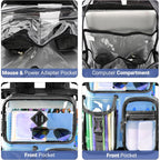 17 Inch Clear Backpack, Large Transparent Bookbag With Reinforced Straps For School College Work