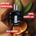 DIESEL Only The Brave - Eau de Parfum Cologne for Men - Woody Leathery - With Notes of Mandarin, Clary Sage & Warm Suede Leather