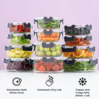 Joyjolt 24Pc Borosilicate Glass Storage Containers With Lids | 12 Airtight/Freezer Safe Food Storage Containers For Pantry And Kitchen | Meal Prep Container For Lunch | Glass Tupperware Set