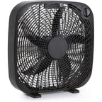 Amazon Basics 3-Speed Box Fan For Bedroom, Portable With Carry Handle, Powerful Airflow, 5 Blades, Lightweight Design, 67 Watts, 20-Inch, Black, 6.8"D X 20.86"W X 21.33"H