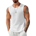 Coofandy Mens Casual Tank Tops 2 Pack Waffle Knit Sleeveless Shirt Breathable Tank Shirts Summer Muscle Tee