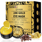 Under Eye Patches 70Pcs, 24K Gold Eye Patches For Puffy Eyes Treatment, Under Eye Masks For Dark Circles And Puffiness, Non-Irritating Eye Mask Skincare, Eyes Bags Treatment, Eye Gel Pads