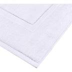 Utopia Towels Cotton Banded Rug, Bath Mats, Not a Bathroom Rug, 21 by 34 Inches, 100% Ring Spun Cotton, Highly Absorbent Shower Bathroom Floor Mat, White, 2 Pack