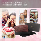 Leather RFID Wallet Women – Modern RFID Womens Wallet- Big Multiple Compartments – Credit Card Holder – Handcrafted Genuine Leather -Carteras de Mujer Piel