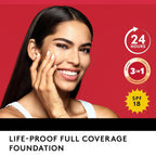 Covergirl Outlast Extreme Wear 3-in-1 Full Coverage Liquid Foundation, SPF 18 Sunscreen, Medium Beige, 1 Fl. Oz.