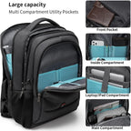 17 Inch Laptop Backpack For Travel Water Resistant College Backpack For Men/Women Laptop Bag With Usb Charging Port,Black