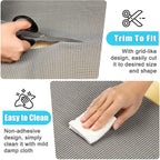 Songrey Non-Adhesive Drawer and Shelf Liner, 12IN x 20FT Non Slip Cabinet Liners, Protect Kitchen Cupboard, Bathroom Drawers, Breathable, Thick Strong Grip mat (Dark Gray)