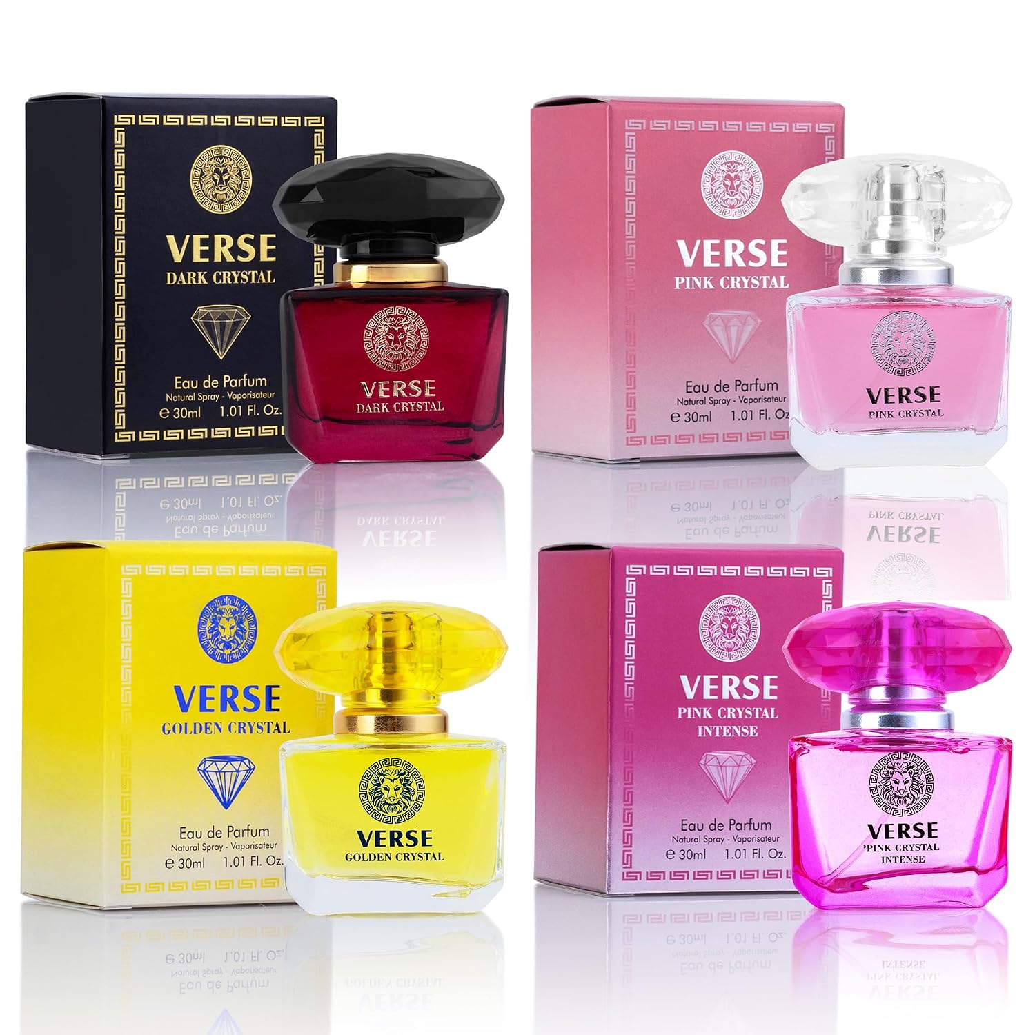 Novoglow Verse 4-Piece Mini Fragrance Set For Women Light One - Refreshing Combinations Of Floral, Fruity & Woody Scents -Ideal Edp Beauty Gift For Birthday, Anniversary Infinity Breeze