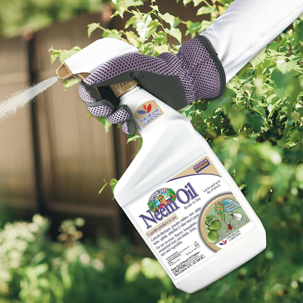 Bonide Captain Jack'S Neem Oil, 32 Oz Ready-To-Use Spray, Multi-Purpose Fungicide, Insecticide And Miticide For Organic Gardening | Multi-Purpose Fungicide, Insecticide And Miticide, For Plants, For Organic Gardening