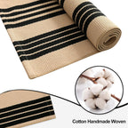 OJIA Front Door Mat 24"x51", Machine Washable Porch Rug Outdoor Door Mat Striped Entryway Rugs Indoor Outdoor Rugs Cotton Woven Entry Rug for Kitchen/Bathroom/Farmhouse/Home Entrance