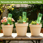 10 Pack Terracotta Watering Spikes, Plant Watering Devices Wine Bottle Automatic Plant Self Watering Spikes For Vacations, Self-Watering Stakes For Indoor Outdoor Plants