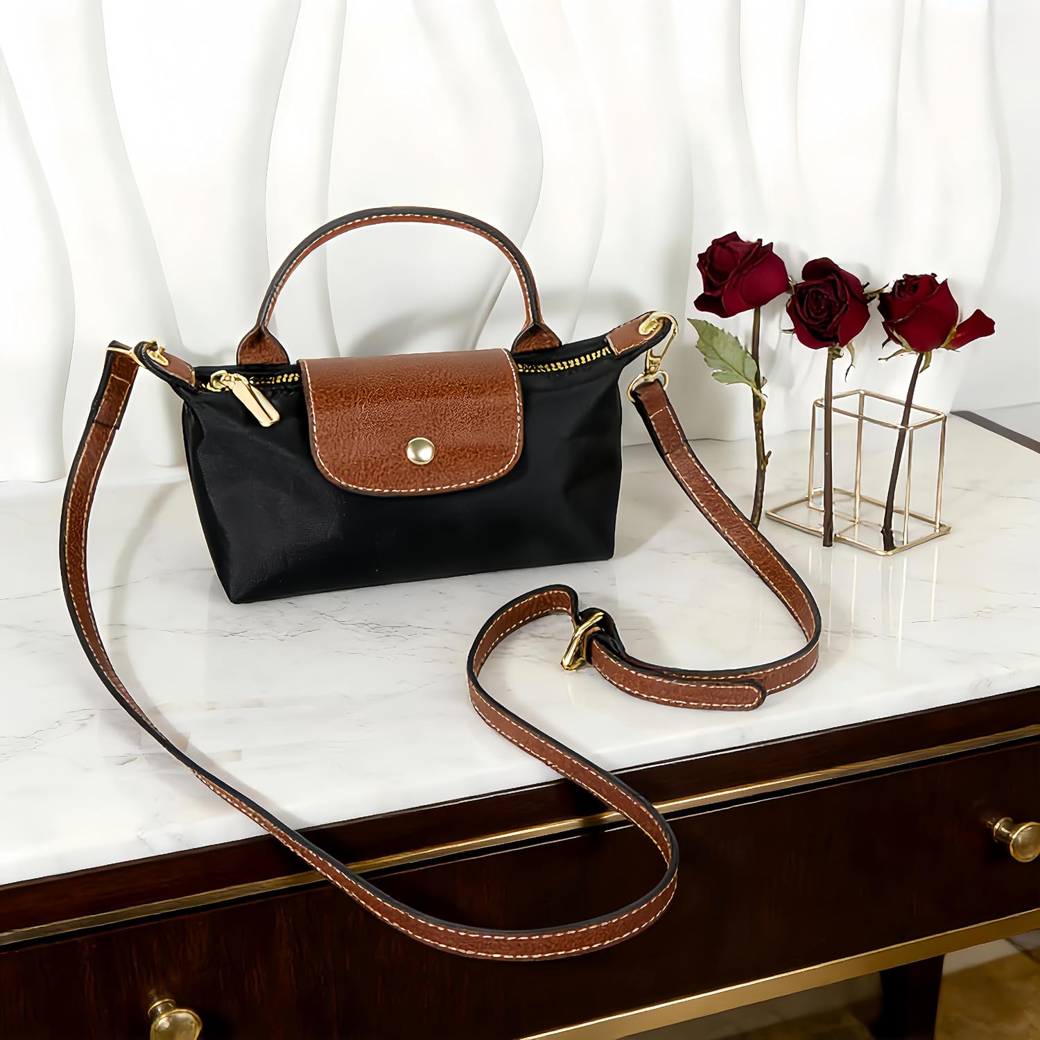 Fashion Mini Crossbody Sling Bag For Women, Large Capacity Purse Adjustable Strap Daily Commute Casual Outings