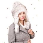 Futrzane Classic Ear Flaps Hat - Fur Trapper Hat for Women - Winter Ushanka Hat