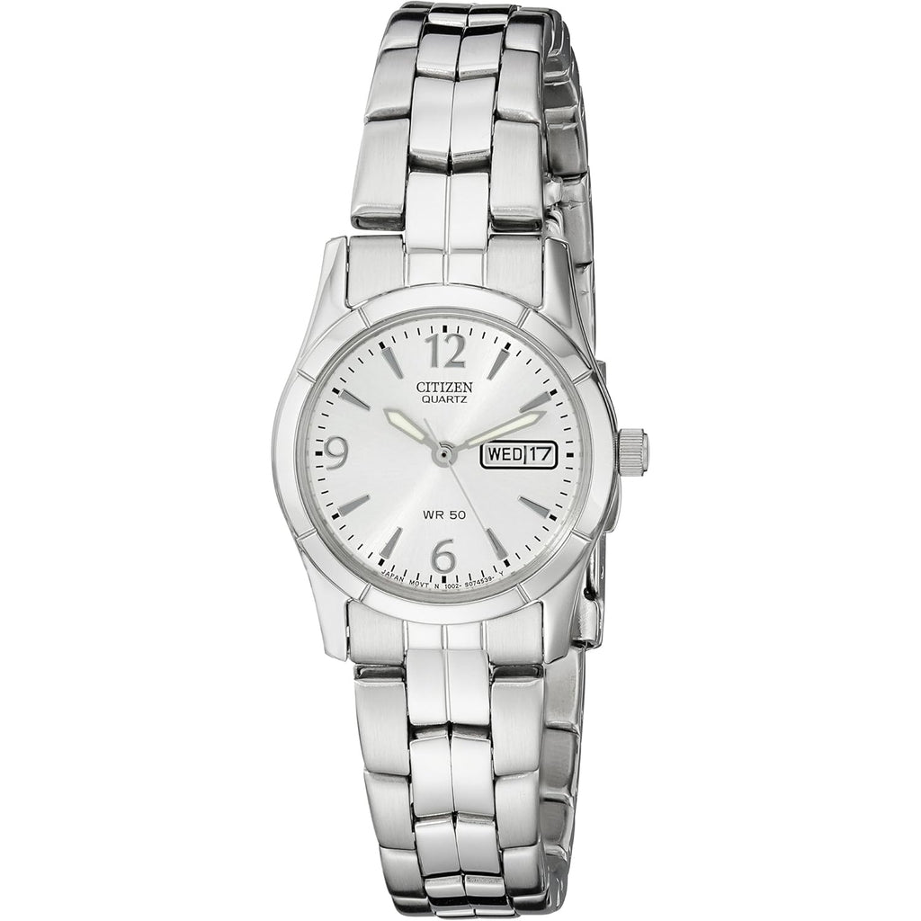 Citizen Quartz Womens Watch, Stainless Steel, Classic, Silver-Tone (Model: EQ0540-57A)