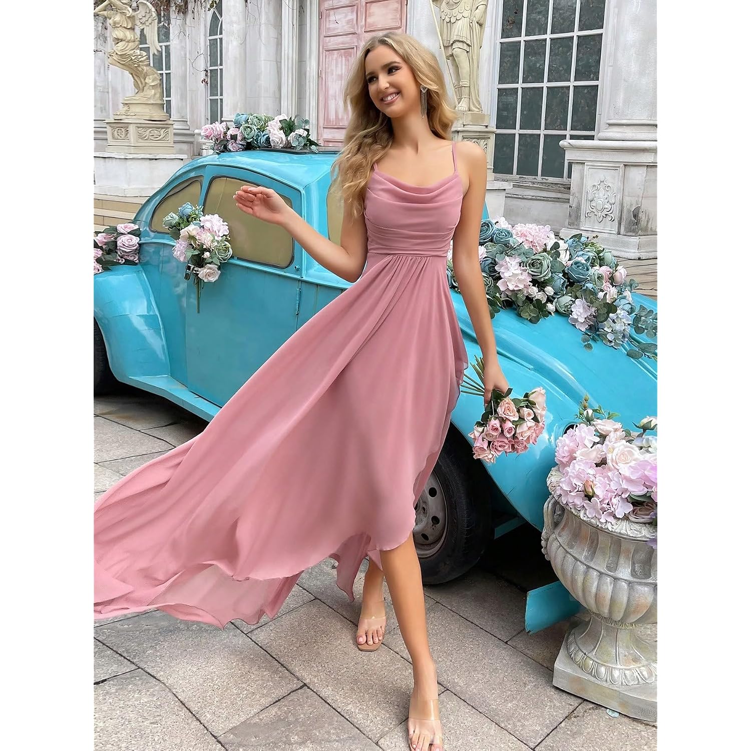 Women'S Formal Evening Gown Elegant Long Prom Dress Summer Wedding Guest Party Cocktail Bridesmaid Maxi Dress