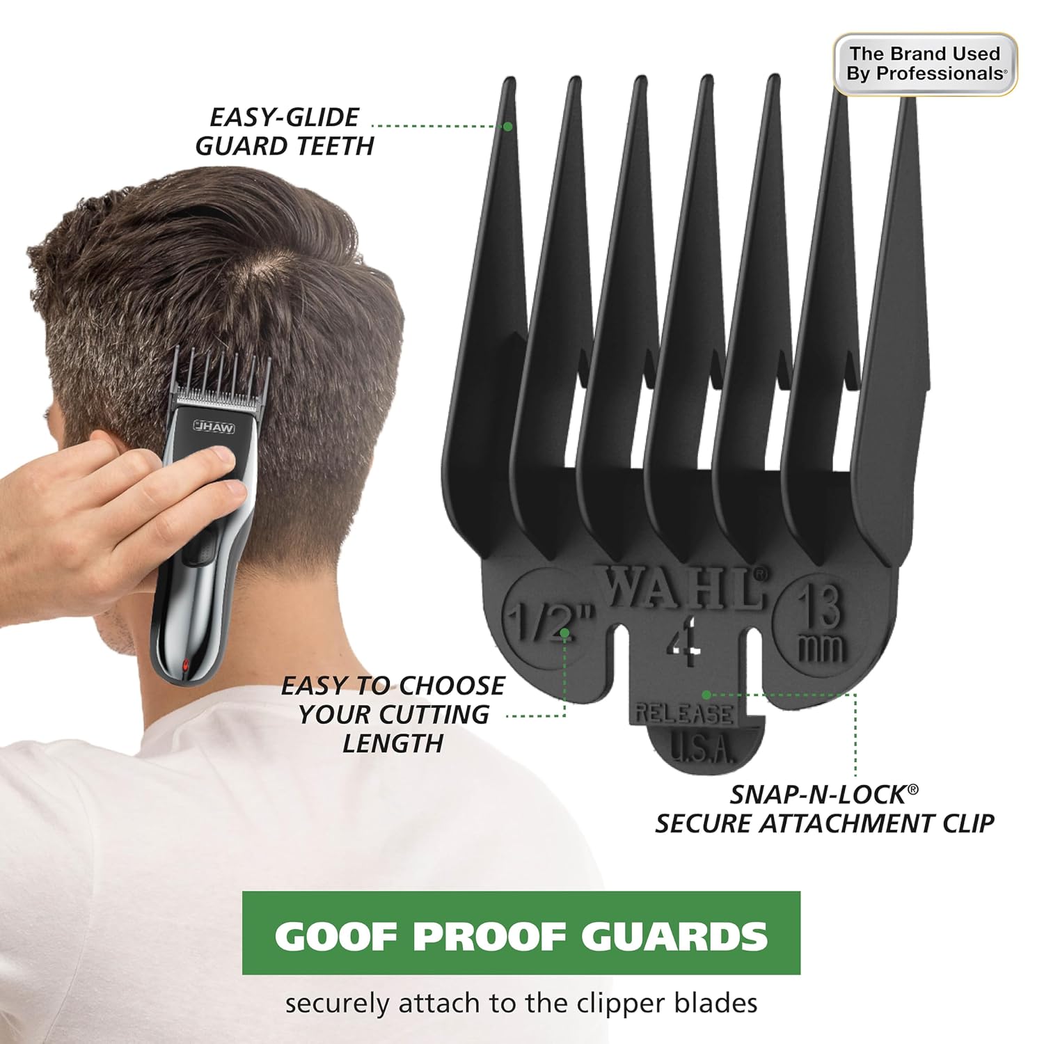 Wahl Clipper Rechargeable Cord/Cordless Haircutting & Trimming Kit For Heads, Longer Beards, & All Body Grooming - Model 79434