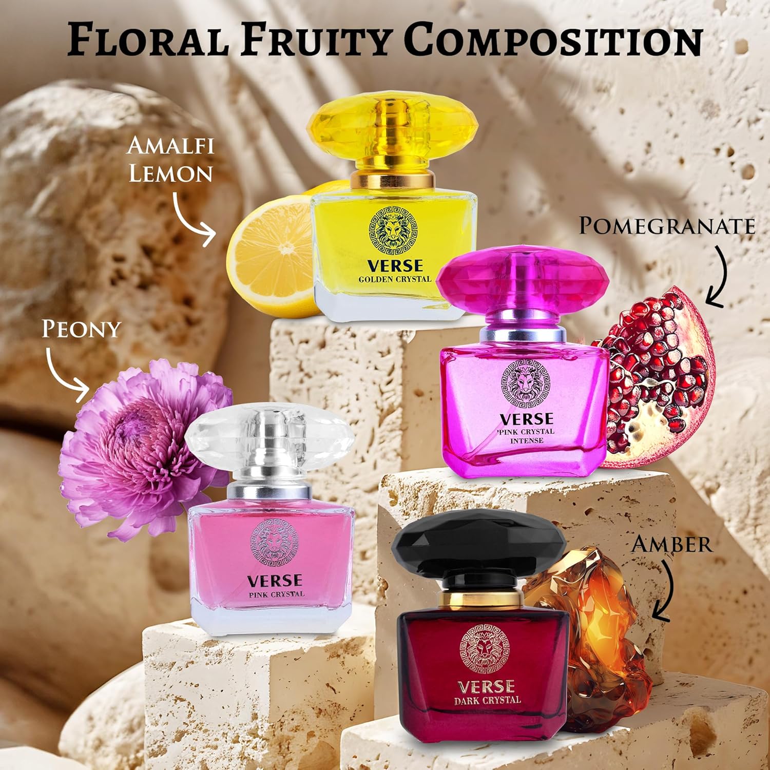 NovoGlow Verse 4-Piece Mini Fragrance Set for Women Light One - Refreshing Combinations of Floral, Fruity & Woody Scents -Ideal EDP Beauty Gift for Birthday, Anniversary Infinity Breeze