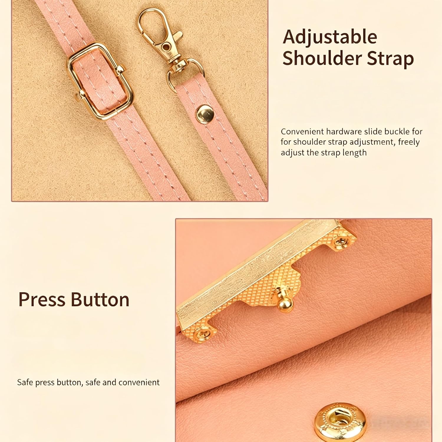 Touchscreen Phone Crossbody Bags For Women,Anti-Theft Pu Leather Messenger Bag,Rfid Blocking Small Mobile Phone Purse Wallet