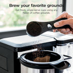 Ninja Specialty Coffee Maker | Includes 10-Cup Carafe, Fold-Away Frother, Permanent Filter & Removable, Dishwasher Safe Reservoir | 6 Brew Styles, 8 Cup To Travel Mug To Pot Sizes | Black | Cm401