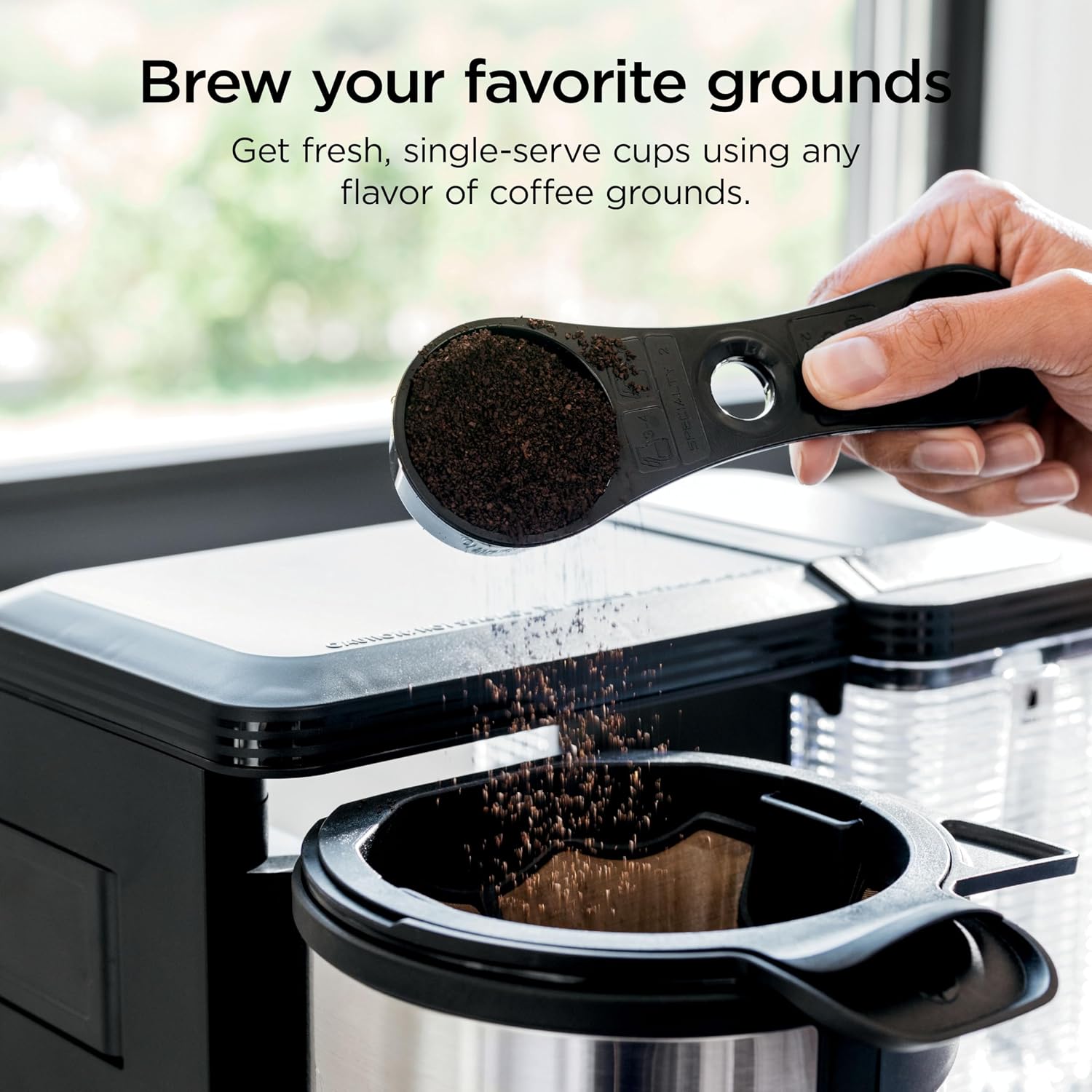 Ninja Specialty Coffee Maker | Includes 10-Cup Carafe, Fold-Away Frother, Permanent Filter & Removable, Dishwasher Safe Reservoir | 6 Brew Styles, 8 Cup To Travel Mug To Pot Sizes | Black | Cm401