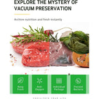 Syntus Vacuum Sealer Bags, 2 Rolls 8" X 50' Commercial Grade Bag Rolls, Bpa Free Food Vac Bags For Storage, Meal Prep Or Sous Vide