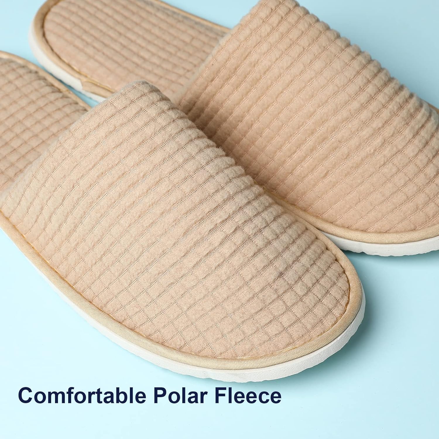 COZYAREA SPA Guest Slippers, 6/12 Pairs Reusable Washable Unisex Spa Slippers for Hotel Bedroom Wedding Party Travel