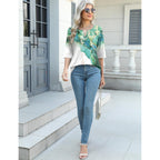 AKEWEI Women's V Neck 3/4 Sleeve T Shirts Summer Top Dressy Casual Basic Tees Shirt Tunic Blouses