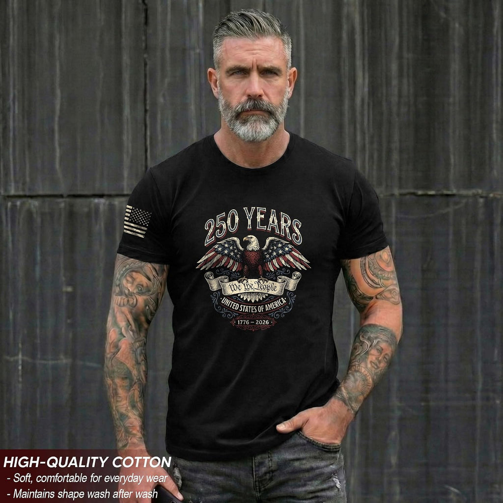 Patriotic Shirts For Men, Usa Eagle Graphic Shirts For Men | Mark 250 Years Of American Spirit With These Unique Commemorative Tees, Crafted For Bold Style And Lasting Comfort.