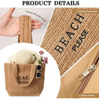 Tavaleu Straw Beach Bags For Women, Large Beach Bag Summer Woven Tote Bag Travel Shoulder Handbags For Holiday