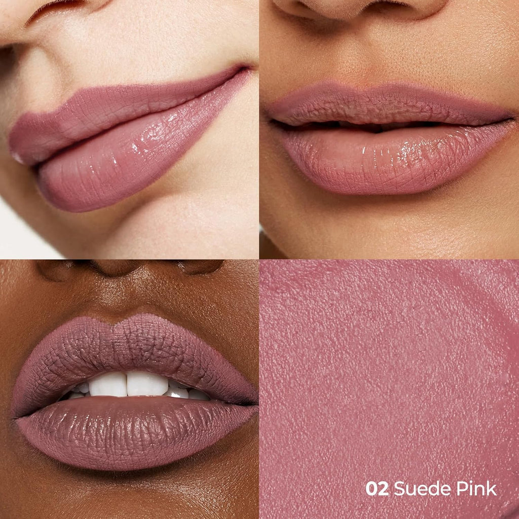 Laka Lip Liner, Pink Lip Liner, Rich Cream Glide Texture, Semi-Matte Finish for Shaping Lips, Smooth Application, K-Beauty, Korean Makeup, 0.02oz, #02 Suede Pink
