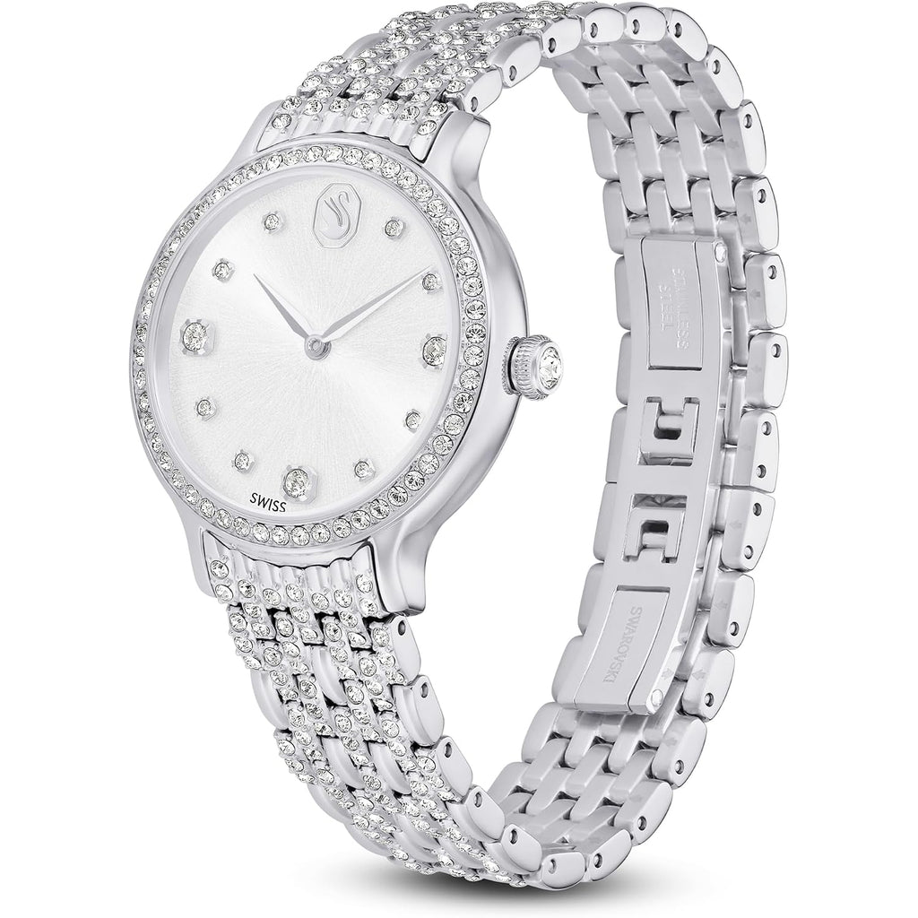 Swarovski Imber Watch, Swiss Made, Metal Bracelet, Silver Tone, Stainless Steel