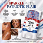 Patriotic Body Glitter Stick, Face Glitter, Red White and Blue Glitter Stick, 4th of July Decorations, 4th of July Outfits for Women, Hair Glitter for Kids, Independence Day Glitter Makeup