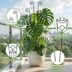Monstera Plant Support - 32.6 Inch Tall Trellis With 2 Pack Plant Stakes For Your Large Climbing Monstera Deliciosa | Indoor Plant Climbing Frame For Potted Growth
