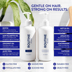Routine Wellness Anti-Thinning Shampoo and Conditioner Set for Thinning Hair - Biotin DHT Blocker Women & Men - Color Safe Shampoo for Hair Loss & Healthier Hair - Coconut & Vanilla Set