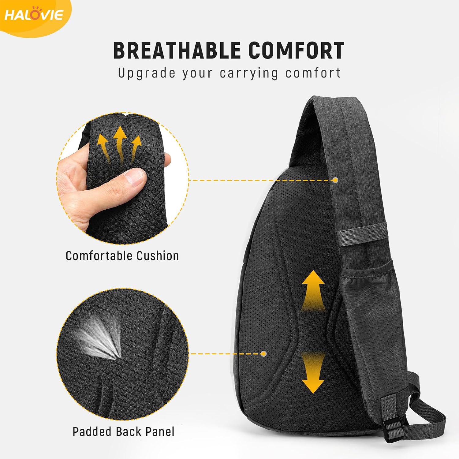 Anti Theft Crossbody Sling Bag Rfid Travel Sling Backpack Lightweight Hiking Shoulder Chest Bag For Walking Work