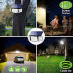 Solar Outdoor Lights,6000Mah Motion Sensor With Dual Sensors,Waterproof Solar Flood Lights 270°Wide Angle For Outside With 3 Modes