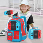 Kids Backpack For Boys - 3Pcs Gamer Boys Backpack With Lunch Box Set For Elementary Middle School - Students Bag For Ages 6-18,17″ Video Game Bookbag Travel Back Pack