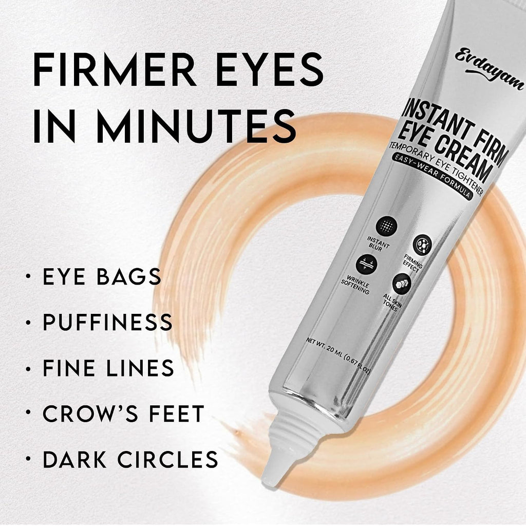 Instant Eye Tightener Cream – Anti Aging Eye Treatment For Eye Bags & Wrinkles – Instant Face Lift Effect For Under Eye Puffiness, Fine Lines & Tired Eyes – 5-Minute Firming Formula – 15Ml
