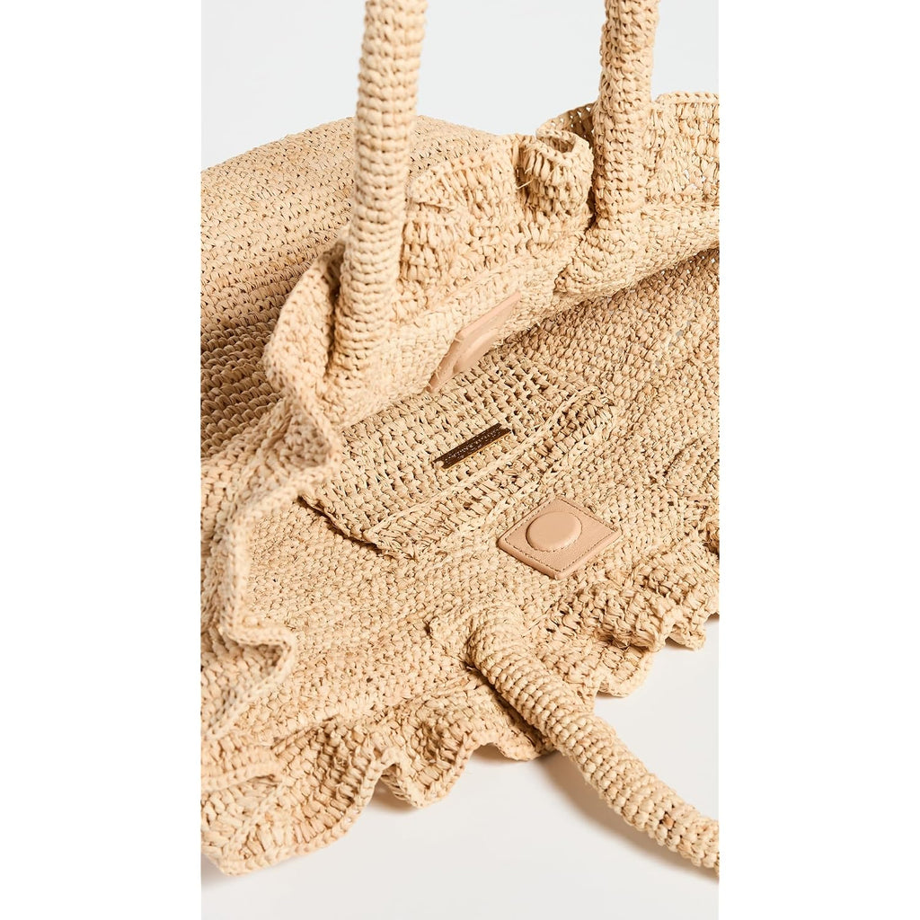 Loeffler Randall Women'S Cyrus Raffia Woven Tote With Ruffle