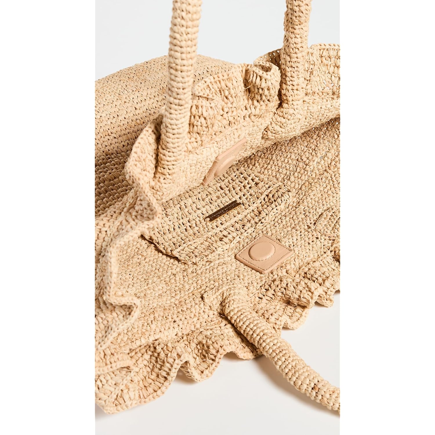 Loeffler Randall Women'S Cyrus Raffia Woven Tote With Ruffle