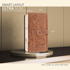Real Leather Women Wallet Leather with RFID Blocking -Trifold Card Holder Designer Ladies Clutch with ID Window Wallets