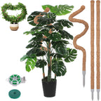 3 Pack Moss Pole, 50 Inch Monstera Plant Support, Tall Moss Poles For Climbing Plants Indoor Diy, Coco Coir Plant Pole Moss Plant Stick Support Stake Kit For Potted Plants, Pothos, Philodendron