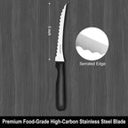 Tomato Slicer, Tomato Knives 2-Piece Serrated Tomato Knife With 6 Inch High Carbon Stainless Steel Blade, Ergonomic Handle For Fruits And Vegetables